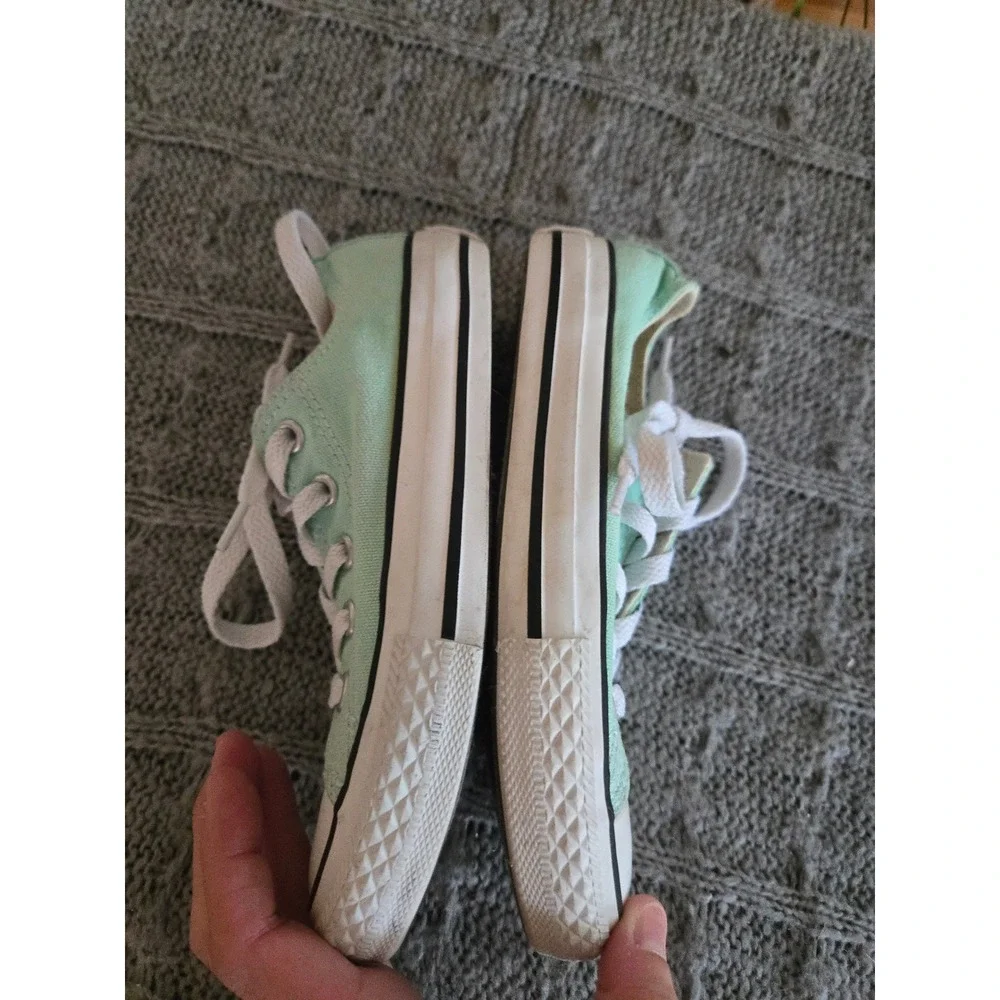 CONVERSE Chuck Taylor All Star Low Top Mint Green Kids Sneakers SIZE 12
